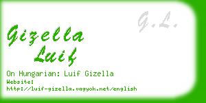 gizella luif business card